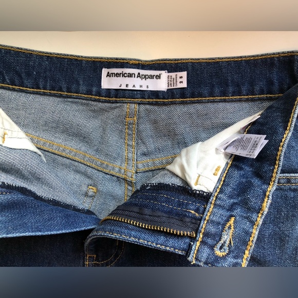 American Apparel High Waisted Denim Shorts - Size 25 - Picture 3 of 4